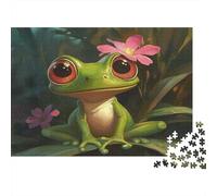 Árbol Rana Puzzles Imposible,desafío para Adultos Flor Rosa Juego Educativo 1000 Piezas Obra De Arte De Juego De para Adultos, Regalos A Partir De 14 Años 1000pcs (75x50cm)