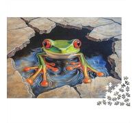 Árbol Rana Rompecabezas Imposible,desafío for Adults Cracked Ground Juego Educativo 1000 Piezas Obra De Arte De Juego De para Adultos Y Niños Mayores De 12 Años 1000pcs (75x50cm)