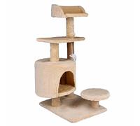 Árbol Rascador para Gatos- 3 Alturas- con Refugio- Torre con Plataformas- Cuerda de sisal- Juguete Escalador Gato Mediano- 43x40x88 cm- Soporta hasta 10kg- Multinivel
