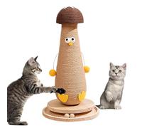 Árbol rascador para gatos con forma de hongo, rascador para gatitos, rascador de sisal, rascador para mascotas con pelota de juguete interactiva para gatos