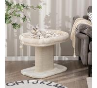 Árbol Rascador para Gatos Pequeño, Altura 50 cm, de Actividades para Gatos con Soporte de Peluche y Rascador de Sisal, , Muebles para Gatos para y Descansar, Beige