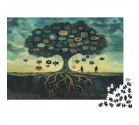 Árbol Representing Personal Growth, Reconciliation Concept Rompecabezas Símbolo de Conocimiento y comprensión Rompecabezas Juego De Habilidad para Toda La Familia 1000pcs (75x50cm)