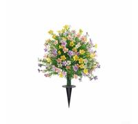 Árbol Topiario Artificial Bola Doble con Estaca para Jardín Exterior UV para decoración Realista 60x40cm(color)