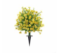 Árbol topiario de boj artificial con estaca para decoración de jardín y patio, plástico resistente a los rayos UV, 60 x 40 cm, 1 paquete (amarillo)