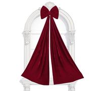 Árbol Topper Genérico - 70.08 Inch Big Christmas Tree Bows, Velvet Red Decor | Christmas tre Decor for Holiday Party Wedding Wall Room Window Indoor Outdoor Home Festive Holiday Decor
