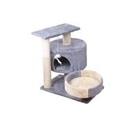 Árbol trepador para gatos Doble lucha, marco de escalada para gatos pequeños, plataforma de salto, columna de garra para moler gatos, columna para rascar gatos, seta, suministros de juguetes para