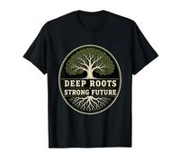 Árbol Verde de raíces Profundas y Futuro Fuerte - Día del Camiseta