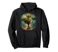 Árbol Vida En El Jardín Del Edén Estilo Bonsái Arte Realista Sudadera con Capucha