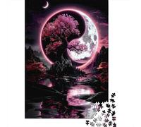Árbol YinYangMoon Set De Rompecabezas 1000 Piezas para La Familia, Cartón Resistente Reciclado, Decoración Interior, Ocio Indoor, Reto Mental 38x26cm/1000pcs