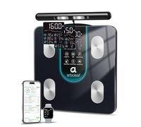arboleaf Báscula Inteligente Bioimpedancia de 8 Electrodos, Bascula Grasa Corporal y Muscular con Bluetooth & APP, Balanza peso Corporal con Pantalla Grande, 50 Métricas, Alta Precisión, Hasta 180 KG