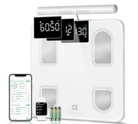 arboleaf Báscula Inteligente con 8 Electrodos para Análisis Corporal, Bascula Grasa Corporal y Muscular, Bascula Bioimpedancia con APP y Bluetooth, Hasta 180 kg