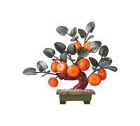 Arboles Artificiales Adorno de bonsái árbol Naranja Jade, Escritorio Oficina, decoración la habitación del hogar, Riqueza Feng Shui Pino simulado(Pequeño)