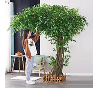 Árboles Artificiales al Aire Libre para porche/Patio/jardín, árbol de imitación Resistente a los Rayos UV para Todo Tipo de Clima, grande para Oficina en casa, guardería y Gimnasio, sin mant