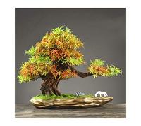 Árboles artificiales Árbol de bonsái artificial para el hogar, oficina, decoración de escaparate interior, plantas en macetas de imitación, plantas de casa, decoración Feng Shui para el hogar, cocina,