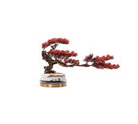Árboles Artificiales Artificial Welc Pino Simulación Podocarpus Bonsai Decoración Porche Zen Sala de té Recepción Decoración 23.6 × 14.1 Pulgadas Plantas en macetas
