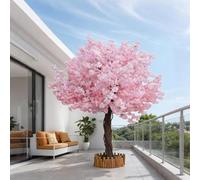 Árboles Artificiales de Flor de Cerezo Árbol de los Deseos Falso Estilo Japonés Ventana para Hogar Salon Dormitorio Decoración de Bodas En Interiores y Exteriores,02,3x2m