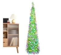 Árboles artificiales para interiores | 150 cm plegable decoración de Pascua | Plegable para vacaciones con círculos de purpurina de colores, para el hogar, salón, fiesta, primavera, entrada