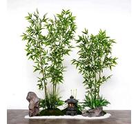 Árboles de bambú artificiales para exteriores, resistentes a los rayos UV, vegetación sintética para decoración comercial y del hogar