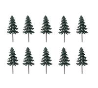 Árboles de escamas para diorama, 10 piezas de cedro verde paisaje, modelo de cedro, árboles de cedro para decoración de edificios de vías de tren, 8,5 cm