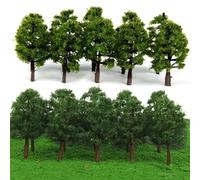 Árboles de la selva tropical, 50 unidades de 7 cm, modelo de árboles de micropaisaje, escala arquitectónica de tren, decoración de edificios