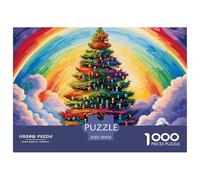 Árboles de Navidad Arco iris1000 Piece Puzzle for Adults, Every Piece Is Unique, Softclick Technology Means Pieces Fit Together Perfectly 70x50cm/1000pcs