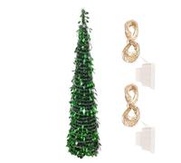 Árboles de Navidad artificiales, árbol de Navidad con luz LED que cambia de color, 152 cm para dormitorio, interior, exterior, Halloween y decoración de vacaciones