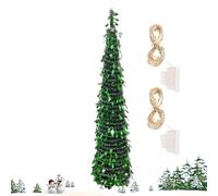 Árboles de Navidad artificiales, árbol de Navidad realista con purpurina, 150 cm, árboles realistas para interiores y exteriores, dormitorios, decoración de mesa y escritorio, así como