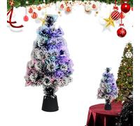Árboles de Navidad con luces, árbol de Navidad falso preiluminado, árbol de Navidad artificial iluminado que cambia de color, centros de mesa de Navidad, árbol artificial, decoración del hogar de
