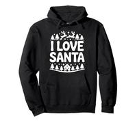 Árboles de Navidad de Renos I Love Santa Sudadera con Capucha
