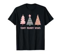 Árboles de Navidad Very Merry Nana Grandma en Colores Pastel a la Moda Camiseta