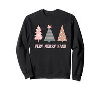 Árboles de Navidad Very Merry Nana Grandma en Colores Pastel a la Moda Sudadera