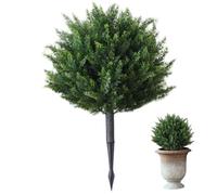 Árboles de topiario Artificial 27x16.5 Pulgadas topiarias Artificiales con Espiga Desmontable de bajo Mantenimiento de Larga duración cipreses cipreses para árbol de Interior, Verde, ciprés de interi