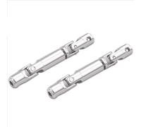 Árboles De Transmisión Compatible con WPL para Henglong 1/16 RC Crawlers Truck Cars Actualizaciones Piezas Modificación Repuesto 2 Eje De Transmisión Metales