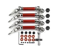 Árboles De Transmisión Para Arrma 3s Para Senton Para Granite Para Vorteks Old Big Para Rock V2 1/10 Piezas De Actualización Coche RC 4 Piezas Eje Transmisión Delantero Trasero Metal(Red)