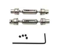 Árboles De Transmisión Para WPL C64 C74-1 JA11 1/16 RC Car Kit De Accesorios OP De Mejora Metal Ejes De Transmisión Delantero Trasero Negro Plateado(Silver)