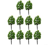 Árboles en miniatura 7 cm verde maqueta paisaje árboles en miniatura 7 cm | Paquete de 10 unidades, 7 cm de altura, ideal para H0/N/ para TT para pistas, plástico resistente, colores verde-marrón