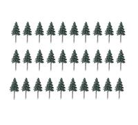 Árboles en miniatura para modelos, 30 piezas de cedro verde paisaje, modelo de cedro, árboles de cedro para decoración de edificios de vías de tren, 5 cm