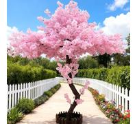 Árboles Flores de Cerezo Artificial Árbol de los Deseos Falso Estilo Japonés Ventana de Hogar Salon Hotel Decoración Interior Paisajismo Interior Exterior,01,3x2m
