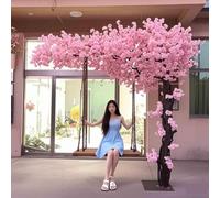 Árboles Flores de Cerezo Artificiales,arbol Artificial,Cerezo Artificial de Color Rosa Hecho a Mano Hermosa Planta Falsa para decoración de Interiores y Exteriores, hogar, Oficina,01,150×120cm