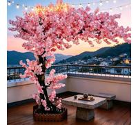 Árboles Flores de Cerezo Artificiales Árbol de los Deseos Falso Estilo Japonés para Hogar Salon Dormitorio Decoración de Bodas En Interiores y Exteriores,01,2.5x2.2m
