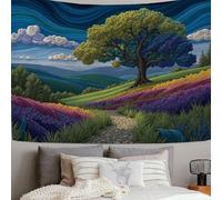 Árboles Gigantes Colinas Senderos Piedra Tapiz De Pared Grande Tapiz Bosque De Fantasía Manta De Playa Mantel De Picnic Tapiz Pared Decoración De Dormitorio Sala De Estar Dormitorio 200L X 150An Cm