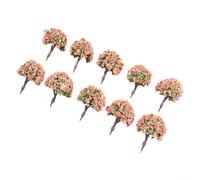 Árboles modelo de 10 piezas de 4 cm para dioramas arquitectónicos, diseños ferroviarios y paisajes de guerra, adornos de césped en miniatura de plástico y resina para aficionados, estudiantes y