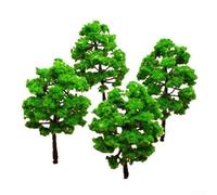 Árboles modelo de plástico de 8 cm para diorama de ferrocarril, paisaje de juego de guerra en miniatura, perfecto para diseño de paisaje