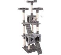 Árboles para Gatos, condominio en Torre, Marco de Escalada para Gatos en Torre, Torres de árboles para rascar Gatos, Cama para Gatos y cómodo apartamento de Varios Niveles (Color: Azul)
