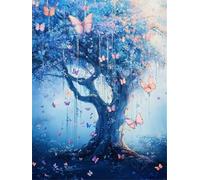 Árboles Pintar por Numeros Adultos animals Pintar por Numeros Niños, Paint by Numbers Adult, Painting by Numbers, DIY Painting on Canvas, Regalo Mujer, Decoracion Hogar, Without Frame, 100x150cm e-719