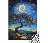 Árboles Under The Starry Sky Puzzle De 1000 Piezas Interesante Rompecabezas Adultos De 1000 Piezas Decoracion Hobby 1000pcs (75x50cm)