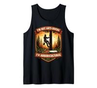 Arbolista Divertido, no Soy Antisocial, Soy una Broma arborícola Camiseta sin Mangas