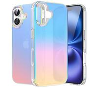 ÁRBOLORO Funda Compatible con iPhone 16 Plus, Carcasa con Efecto de Iridiscente, Protección contra Caídas Antigolpes Resistente Arañazo Translúcido Escarchado Case