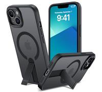 ÁRBOLORO Funda para iPhone 13/14 con Soporte Compatible MagSafe, Magnética Carcasa iPhone 13/14 Soporte Protección Militar Fina Antigolpes Case Translúcida Mate Trasera, Negro