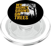 Arborist Jokes - Escalador de árbol para Hombre, diseño de My Money Grows On Trees PopSockets PopGrip para MagSafe